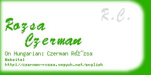 rozsa czerman business card